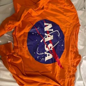 orange NASA cropped long sleeve